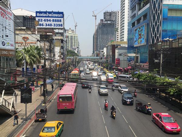 Traffic in Bangkok is huge and messy