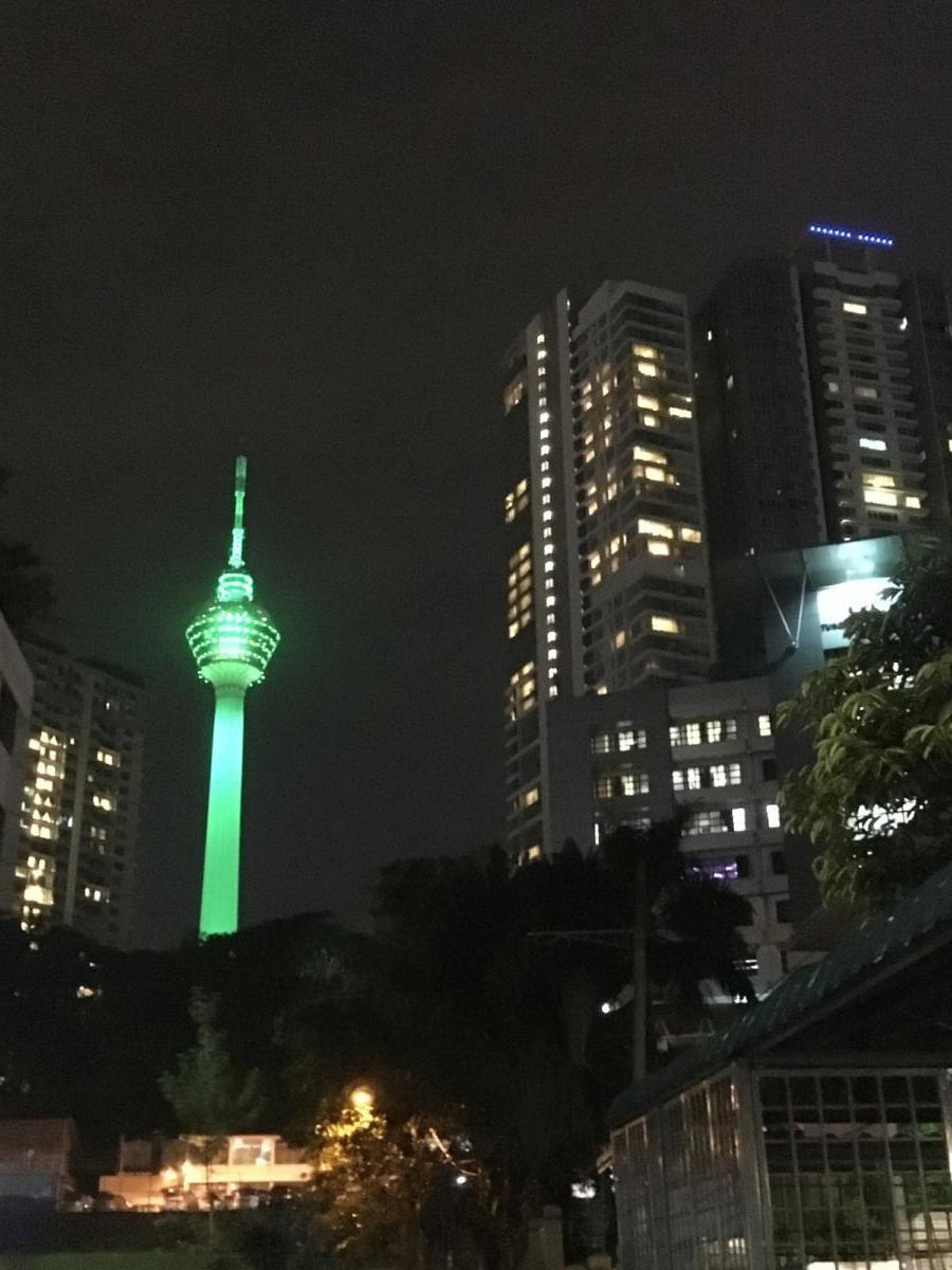 Illuminated Menara Tower in Kuala Lumpur