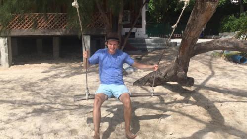 On the swing on a beach in Ko Tao - Hubiwise Travels